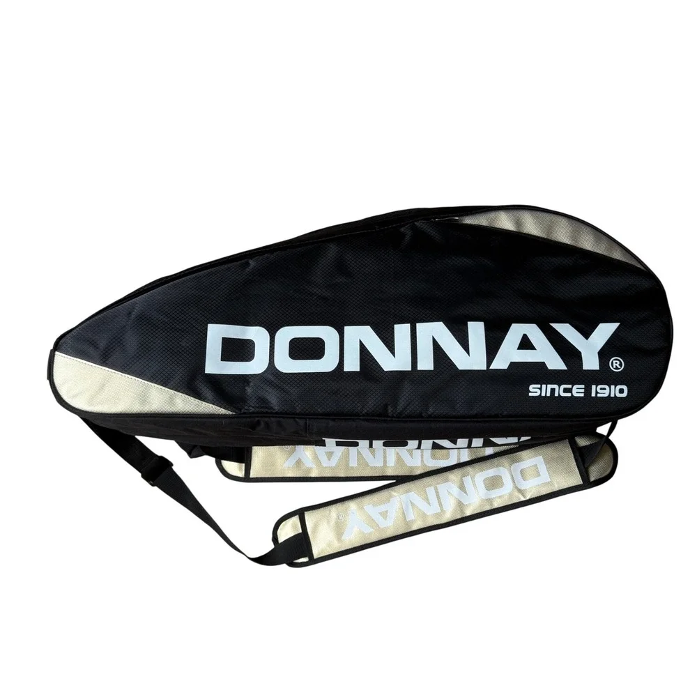 Donnay Tennis Racquet Bag Black Gold Thermal Padded Backpack Straps Super Clean